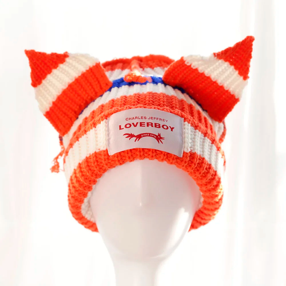 Hat Crochet Knitted Hat Costume Beanie Hats Colorful stripes