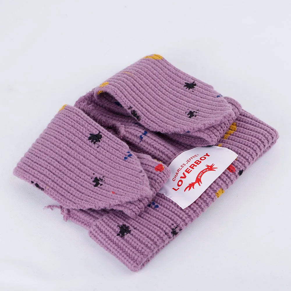 Fashion Winter Skullies Cute Women Graffiti Long Eared Rabbit Knitted